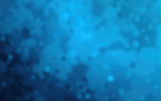 Bright deep blue hues dominate the underwater landscape, where light reflections dance and bubbles rise, creating a serene aquatic atmosphere filled with life.