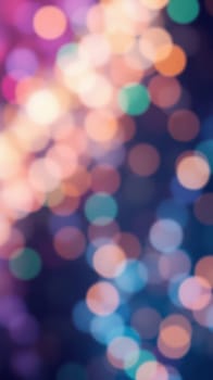 Soft and vibrant bokeh lights fill the background, creating a festive and enchanting atmosphere perfect for evening events. The colors blend harmoniously, enhancing the mood.
