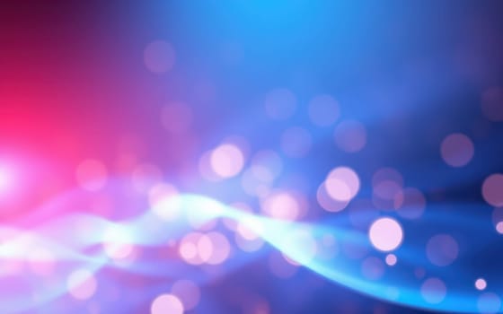 Soft, swirling lights in shades of blue and pink illuminate an abstract background. These colorful patterns evoke a lively and energetic feel, perfect for celebrations and gatherings.