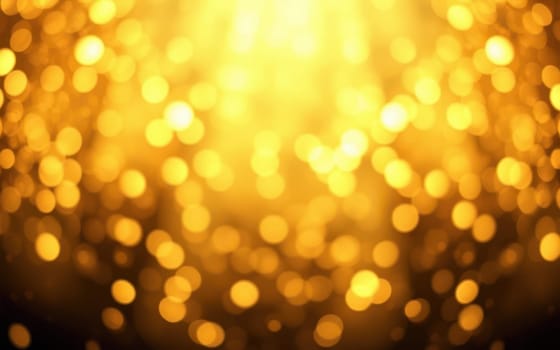 A vibrant display of sparkling golden lights fills the space, creating a joyful and festive ambiance perfect for evening celebrations and gatherings.