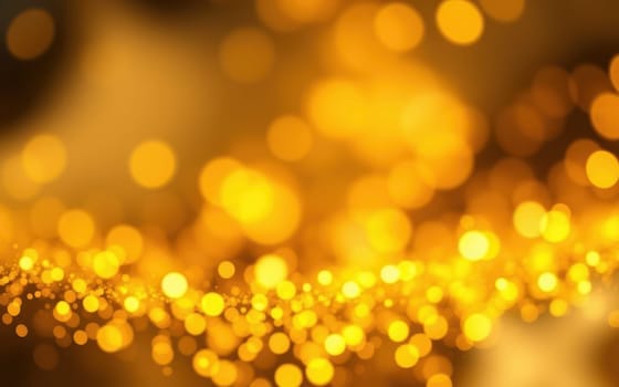Soft golden bokeh lights illuminate the background, creating a warm and inviting ambiance perfect for celebrations or events in the evening.