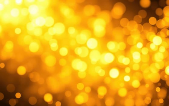 Shimmering golden lights fill the space, creating an enchanting bokeh effect for a festive celebration taking place in the evening. The warm tones enhance the joyful ambiance.