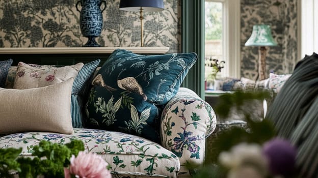 Country cottage decor, Cotswolds style interior design, furniture and home decor in elegant English country house style idea