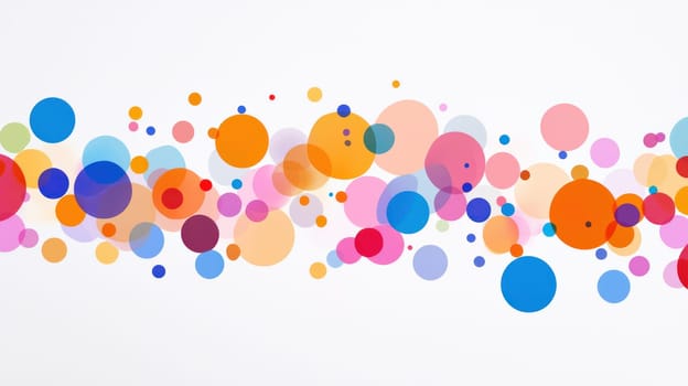 A Colorful abstract circles create vibrant and festive atmosphere
