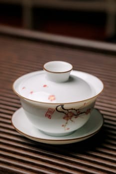 A stunning Chinese tea set with intricate floral patterns, perfect for passionate tea lovers everywhere