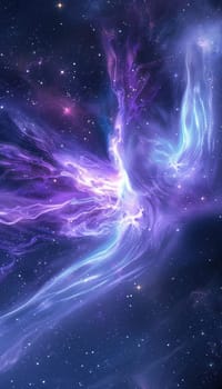 Vibrant cosmic scene depicting a pulsar with rapid rotation and energetic emissions. intense colors radiate from the pulsar, showcasing the dynamics of space objects. ideal for science education, astronomy presentations, and posters.