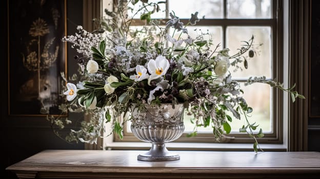 Beautiful bouquet of flowers in a vase. Floral arrangement