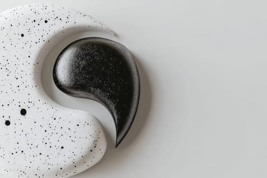 Yin and yang: creative banner, balanced design, symbolic harmony, duality concept, minimalist style, artistic expression, spiritual balance, cultural symbolism, dynamic energy, serene composition
