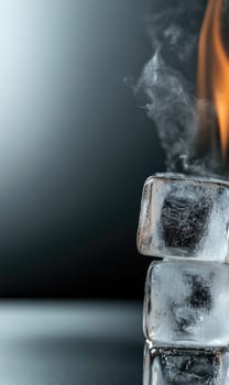 Frozen blocks banner: simple layout, cool theme, sharp edges, icy touch, pristine visual, refreshing appeal, sleek structure, clear aesthetics, cold ambiance