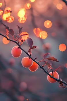tree branch with apricot. Selective focus. Nature.