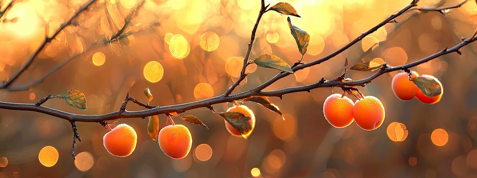 tree branch with apricot. Selective focus. Nature.