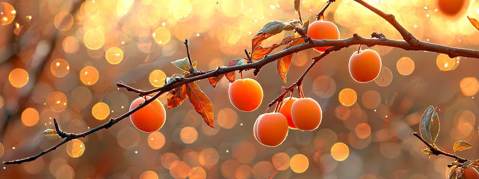 tree branch with apricot. Selective focus. Nature.