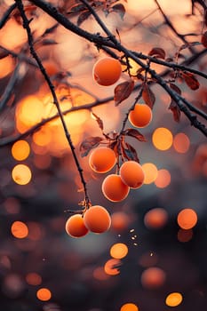 tree branch with apricot. Selective focus. Nature.
