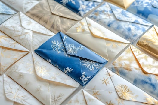 A paper envelopes advent calendar for a Christmas
