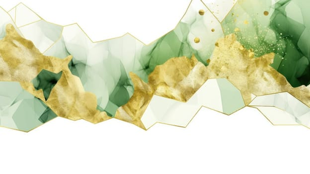 Abstract watercolor artwork mixed with buzzy geometric shapes for background of social media banner generative AI image