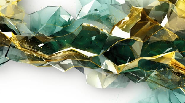 Abstract watercolor artwork mixed with buzzy geometric shapes for background of social media banner generative AI image