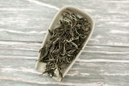 Dried tea leaves are elegantly displayed, making them perfect for all those who truly enjoy herbal tea