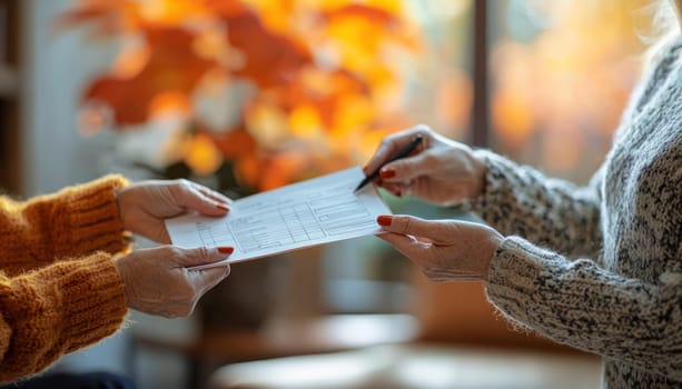 A Hands holding government assistance application form, signifying hope and opportunity for better future