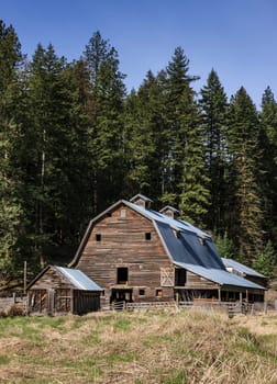 An old rustic barn in the country near Coeur d'Alene, Idaho.