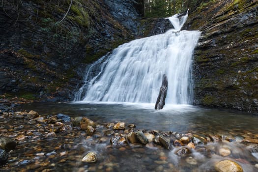 The beautiful upper Sweet Creek Falls near Metaline, Washington.