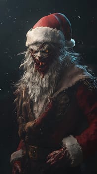 A sinister Santa Claus figure with a horror-themed design.