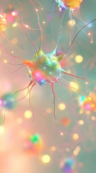 Dendritic cells activating immune system response, computer artwork