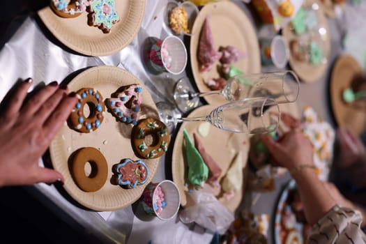 Colorfully decorated cookies are ready to bring joy and enjoyment at any festive gathering or celebratory party