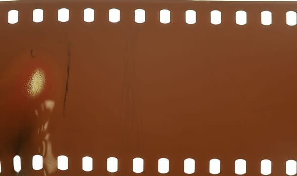 Old burned film frame tape overlay. High quality photo