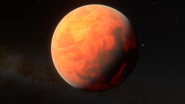 Planet Pi Mensae c is a torrid arid superterra exoplanet that orbits an F-type star called Pi Mensae.