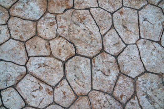 The ground displays a mosaic of cracked earth with hexagonal patterns. This dry terrain exhibits various shades of brown and gray, indicating an arid environment likely seen during a drought.