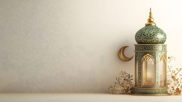 A decorative lantern with floral accents, symbolizing culture and warmth.