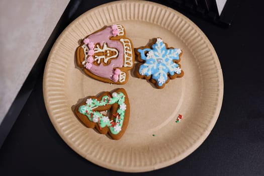 Colorful gingerbread cookies designed for vibrant festive celebrations, showcasing joyful holiday cheer
