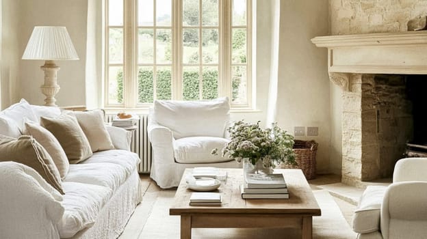 Country cottage decor, Cotswolds style interior design, furniture and home decor in elegant English country house style idea