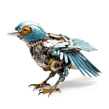 Beautifully crafted, this mechanical bird sculpture combines intricate engineering with artistic design.