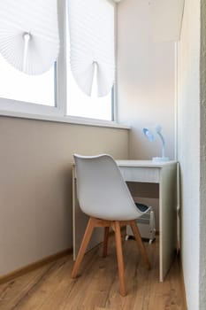 Tiny office working space in the apartment