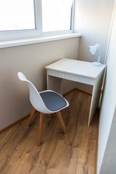 Tiny office working space in the apartment