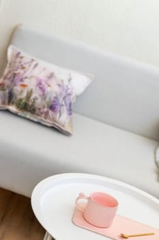 Decorative cushion on the sofa