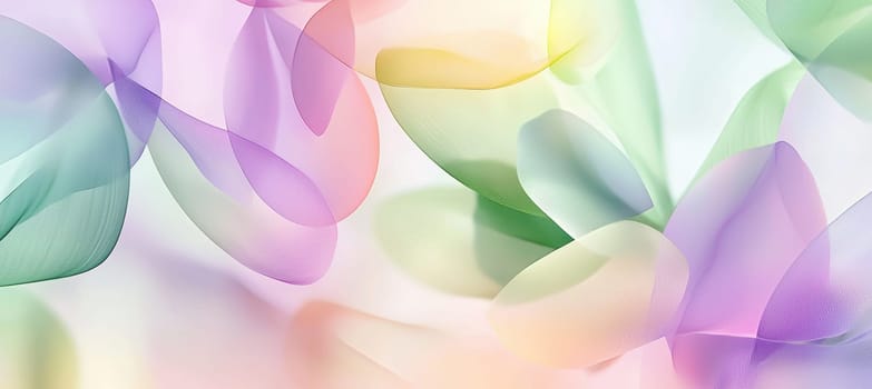 Abstract spring background featuring watercolor-inspired pastel shapes in green, lavender, and pink hues. light bokeh adds depth, making it ideal for digital ads seeking a fresh, airy aesthetic. perfect for spring-themed promotions.
