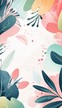 Overlapping pastel hues create a fresh and vibrant abstract background, embodying the essence of spring. ideal for eye-catching seasonal advertisements, print designs, and posters, celebrating nature's renewal with dynamic watercolor shapes.
