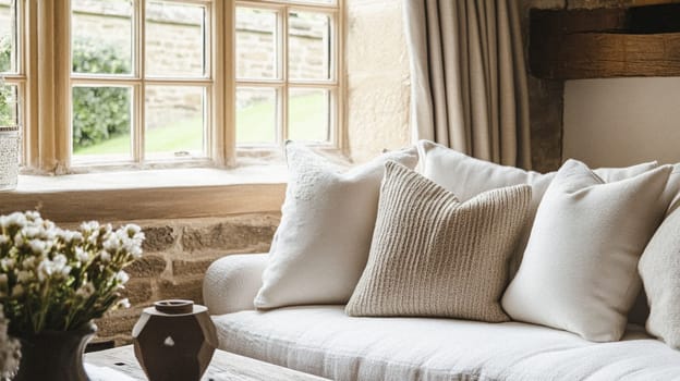 Country cottage decor, Cotswolds style interior design, furniture and home decor in elegant English country house style idea