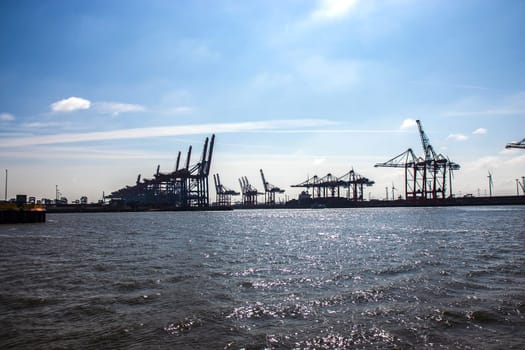 HHLA Container terminal Eurogate at Burchardkai in Hamburg Germany. High quality photo
