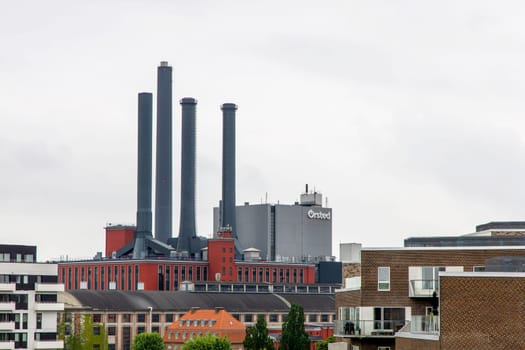 Orested Power Station. Natural gas fired combined heat and power station located in Copenhagen, Denmark - September 15, 2023.