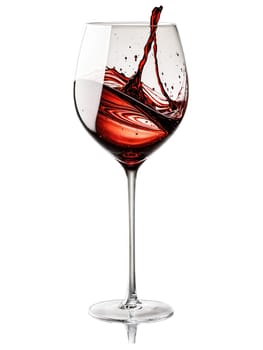 Large bordeaux glass, statement piece, dynamic splash, dramatic lighting, premium shot