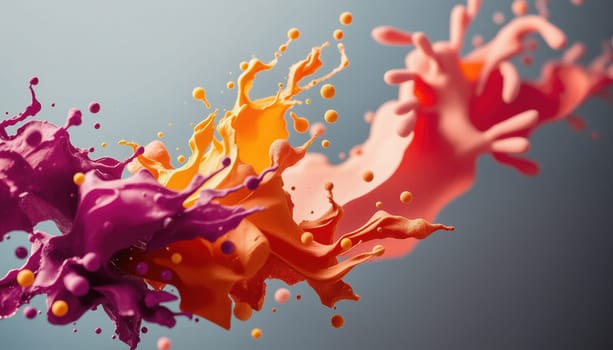 Makeup essentials soaring through the air, leaving a trail of vibrant, eye-catching pigments