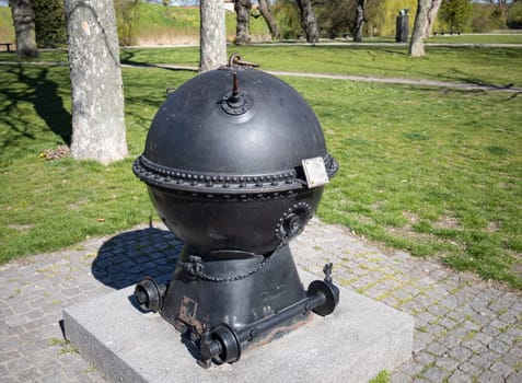 Old Naval mine from World War II. High quality photo