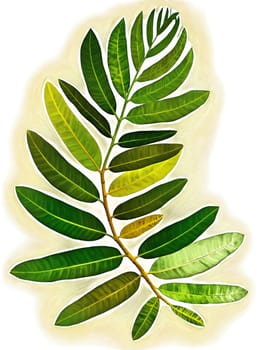 Leafy Abstract Abstract composition of zamioculcas leaves, forming a creative, modern art piece.