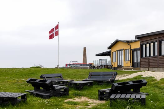 Fish smokehouse and restaurant in the city of Allinge on the island of Bornholm, Denmark - December 2, 2024