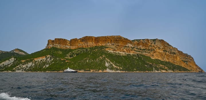 Scenic view of Cap Canaille headland and Cassis in south of France, High quality photo