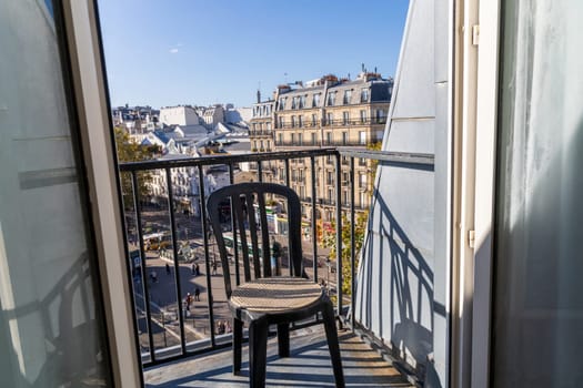 View from the balcony to the streets of Montmartre in Paris, France - October 30, 2024