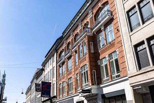 Modern area of the city with residential buildings. Real estate investment. Expensive housing. Copenhagen, Denmark - September 15, 2023.